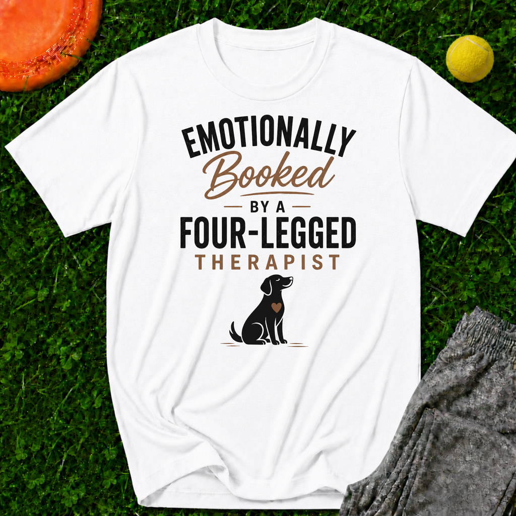 Emotionally Booked by a Four-Legged Therapist T-Shirt