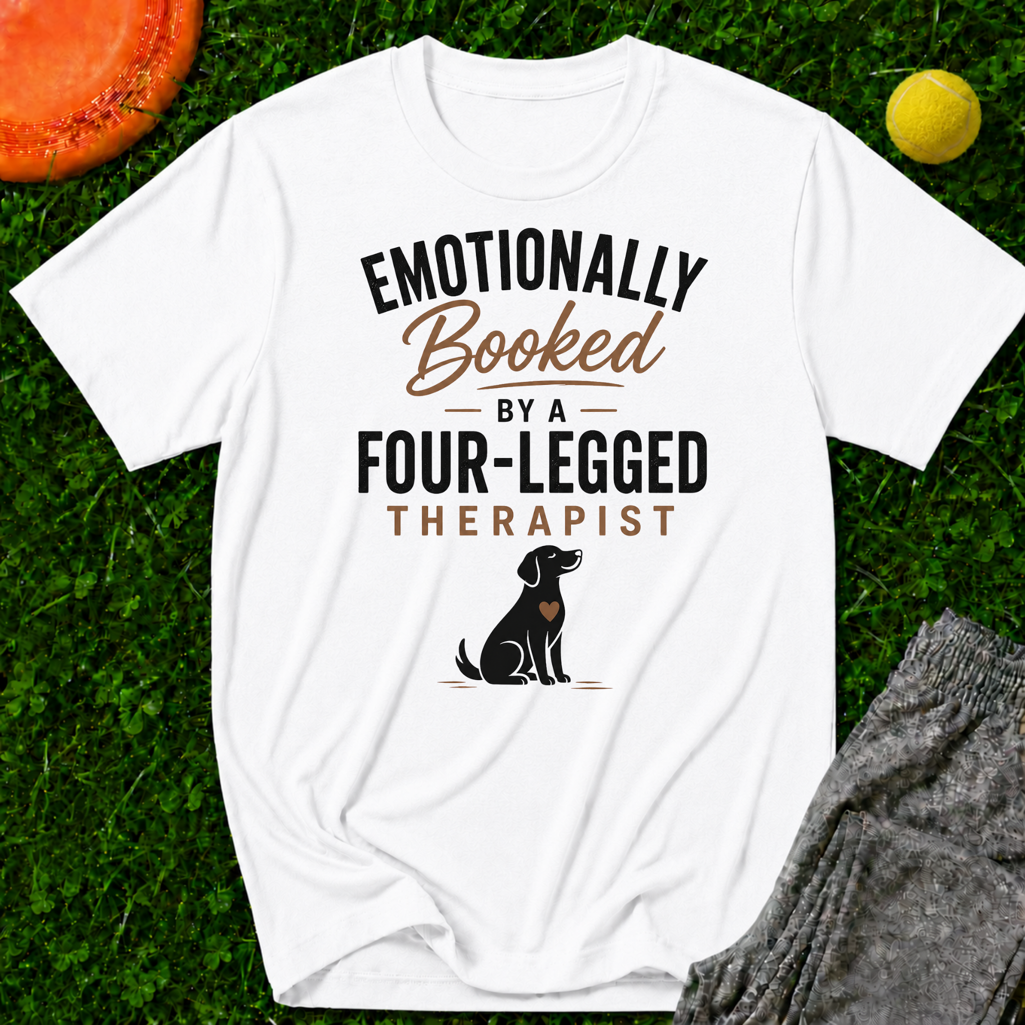 Emotionally Booked by a Four-Legged Therapist T-Shirt