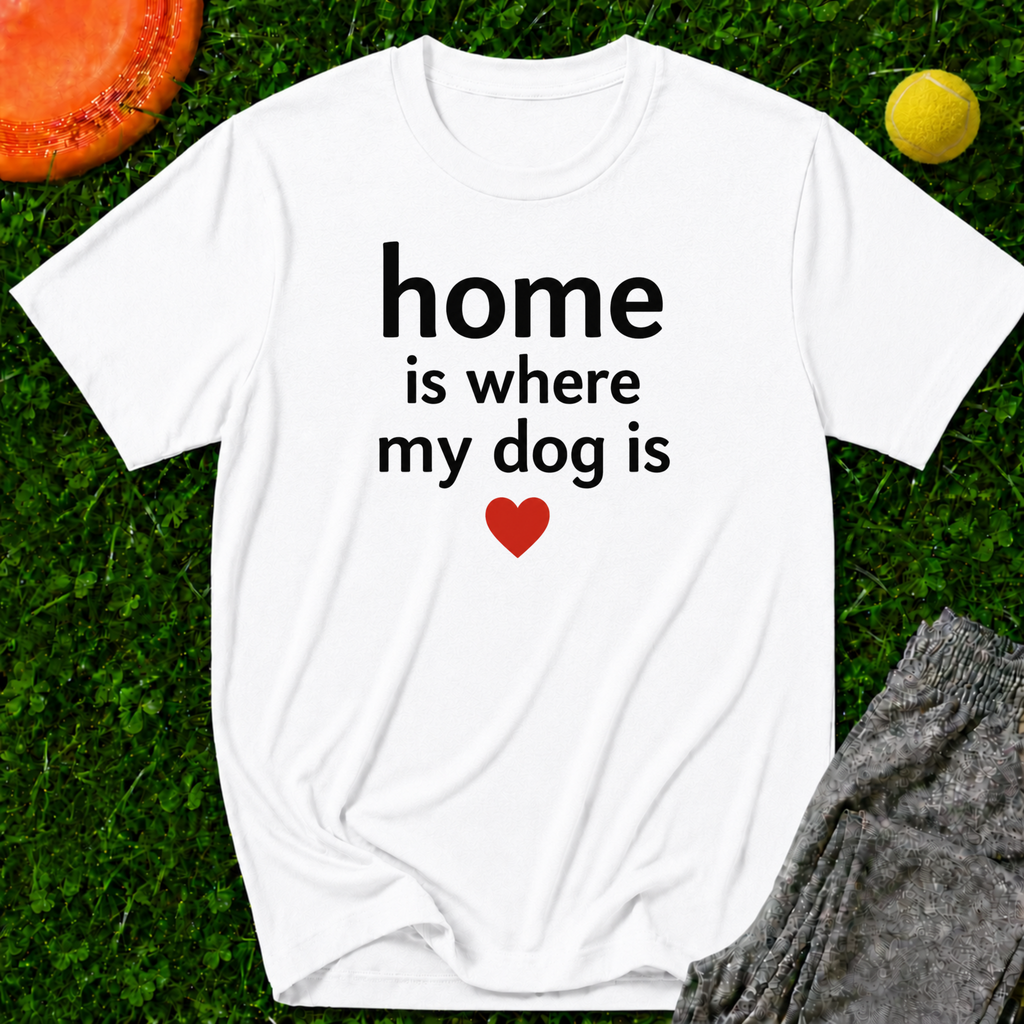 Home Is Where My Dog Is-T-Shirt