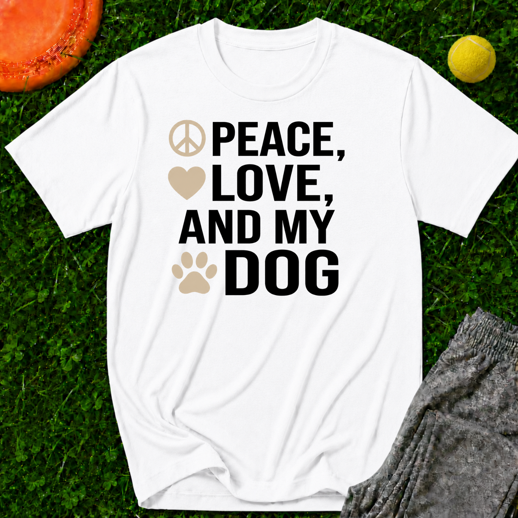 Peace, Love, and My Dog Classic Tee