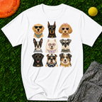 Cute Dogs Grid T‑Shirt