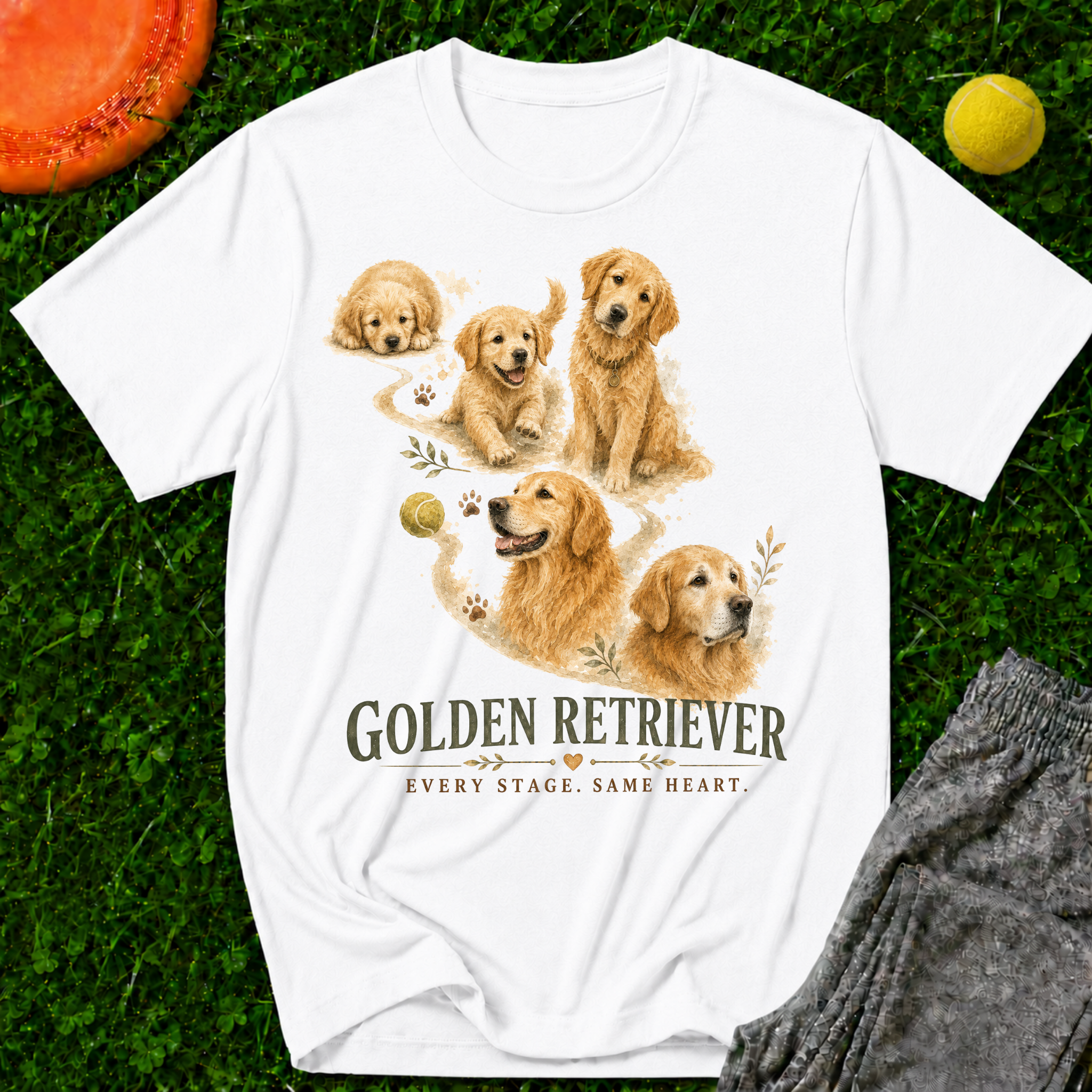 Golden Retriever Family T-Shirt