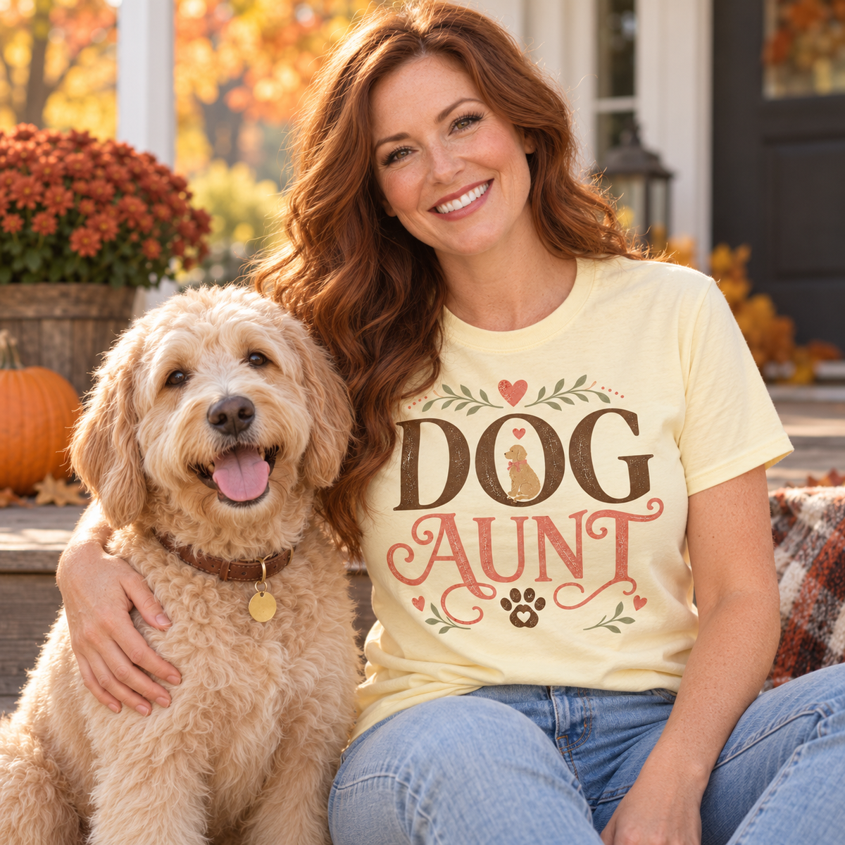 Dog Aunt dog lover graphic T-shirt – Wigglebumms
