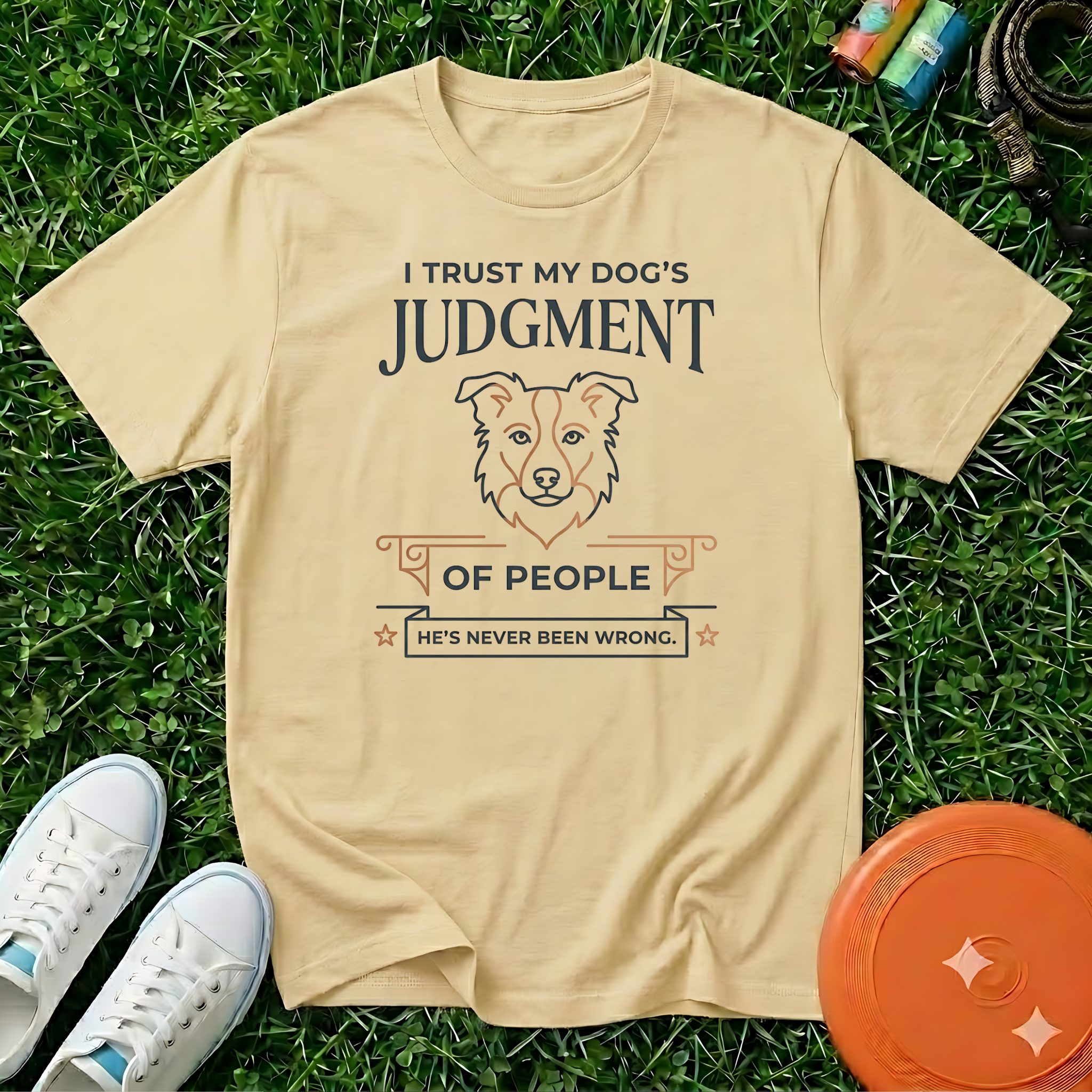 I Trust My Dog's Judgment of People, T-Shirt - Comfort Colors 1717