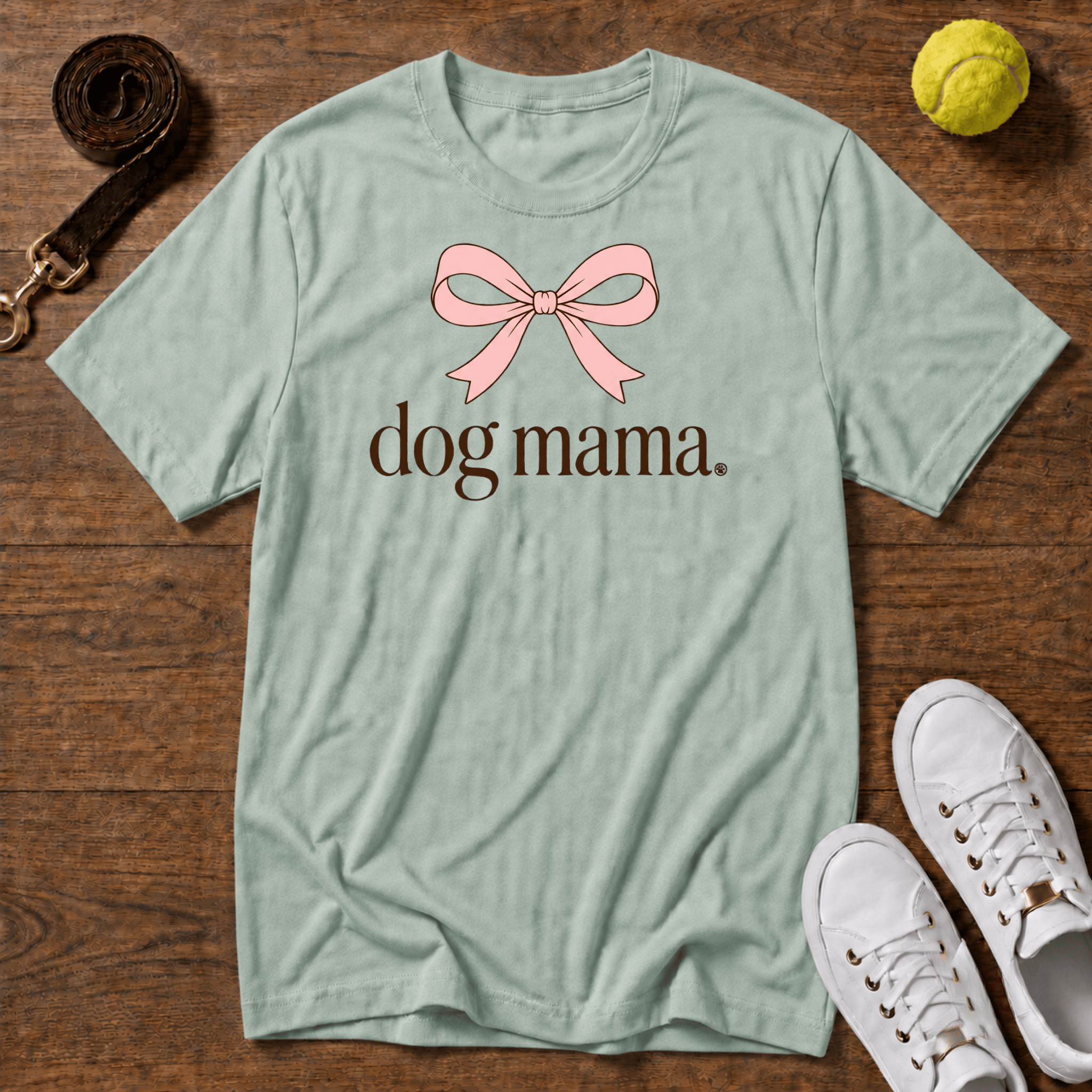 Dog Mama Tee — Pink Bow T-Shirt – Comfort Colors