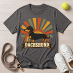 Dachshund Retro Sunburst, Comfort Colors T-Shirt