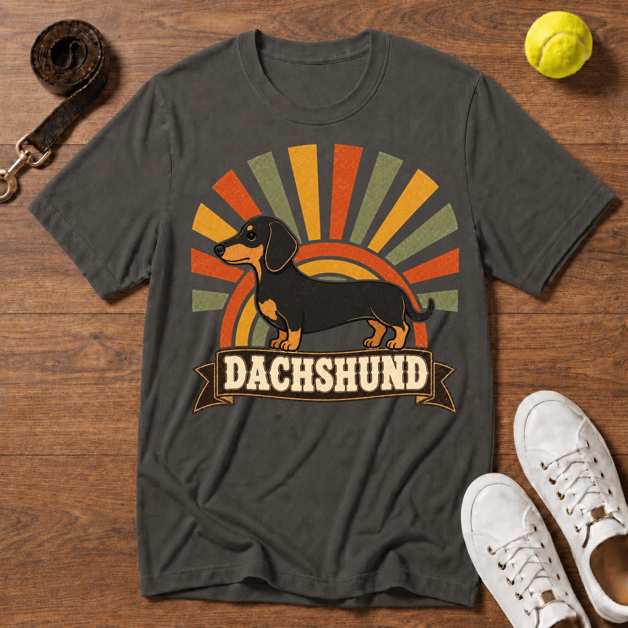 Dachshund Retro Sunburst T-Shirt – Comfort Colors