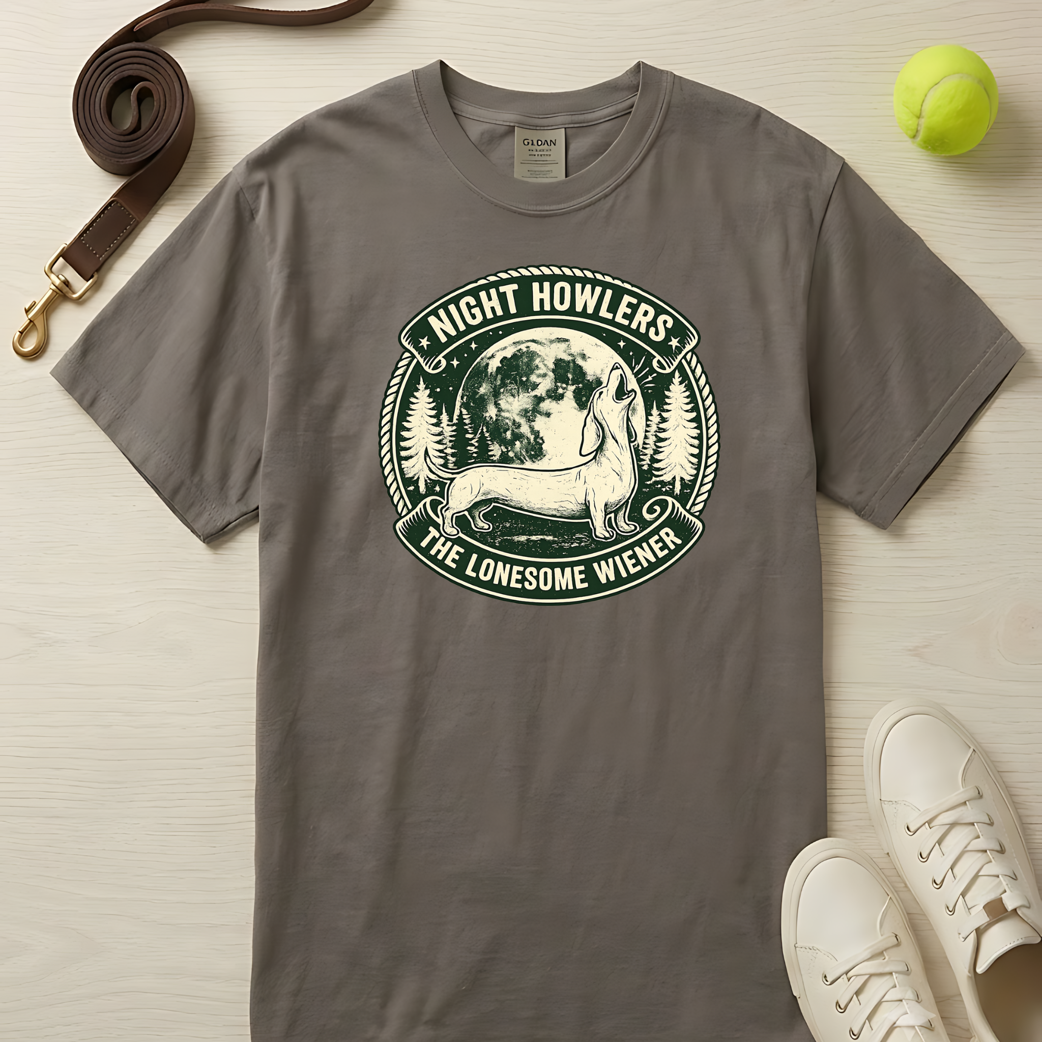 Night Howlers "The Lonesome Wiener" T-Shirt- Comfort Colors 1717