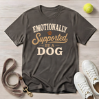 Emotionally Supported By A Dog T-Shirt - Comfort Colors 1717