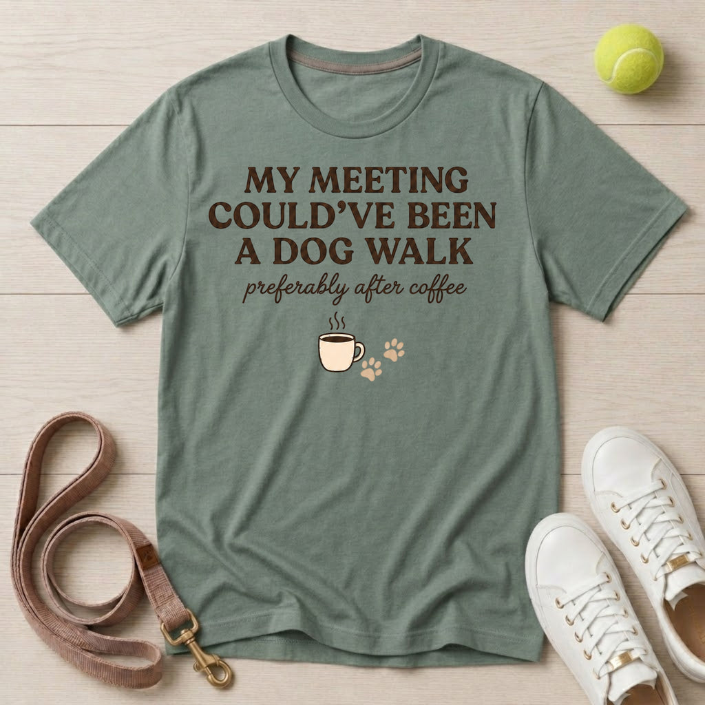 My Meeting Could've Been a Dog Walk, T-Shirt - Comfort Colors 1717