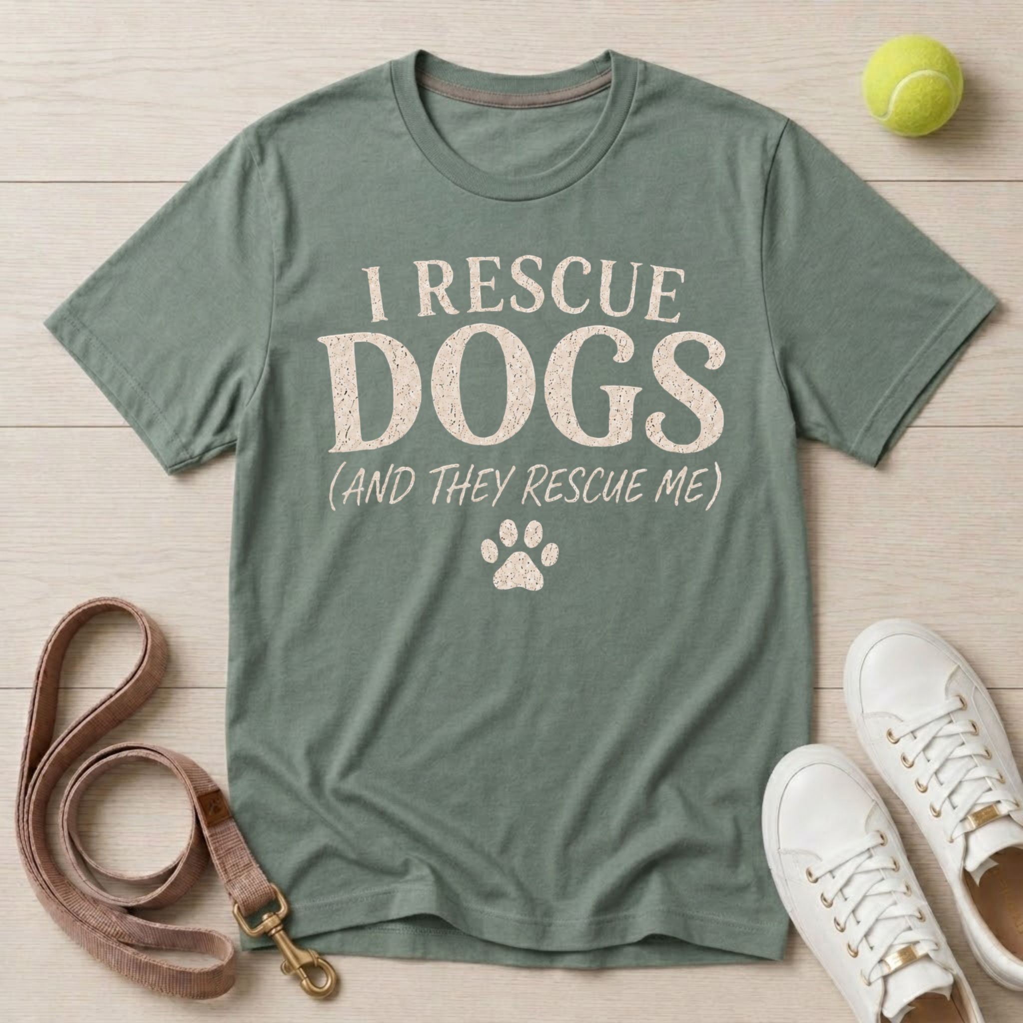 I Rescue Dogs and They Rescue Me, T-Shirt- Comfort Colors 1717