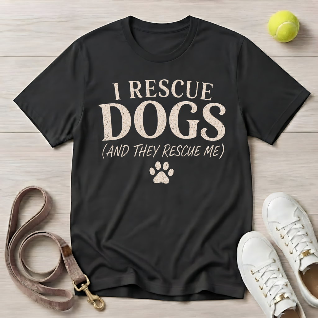I Rescue Dogs and They Rescue Me, T-Shirt- Comfort Colors 1717