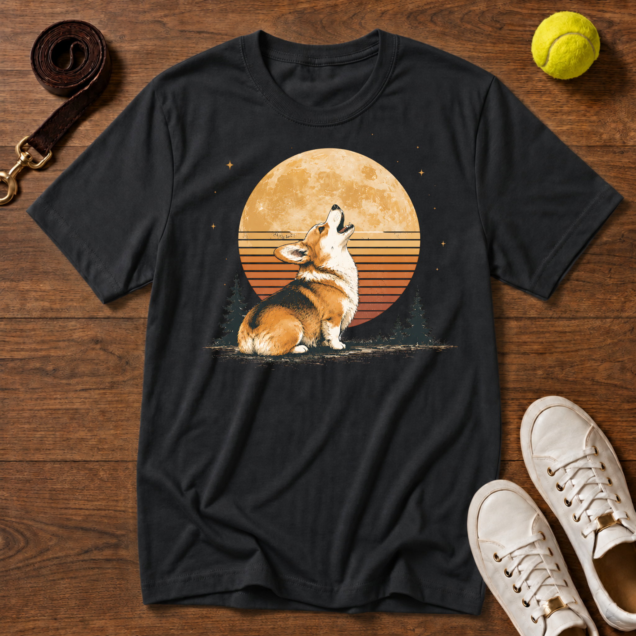 Corgi Sunset Dog T-Shirt – Comfort Colors
