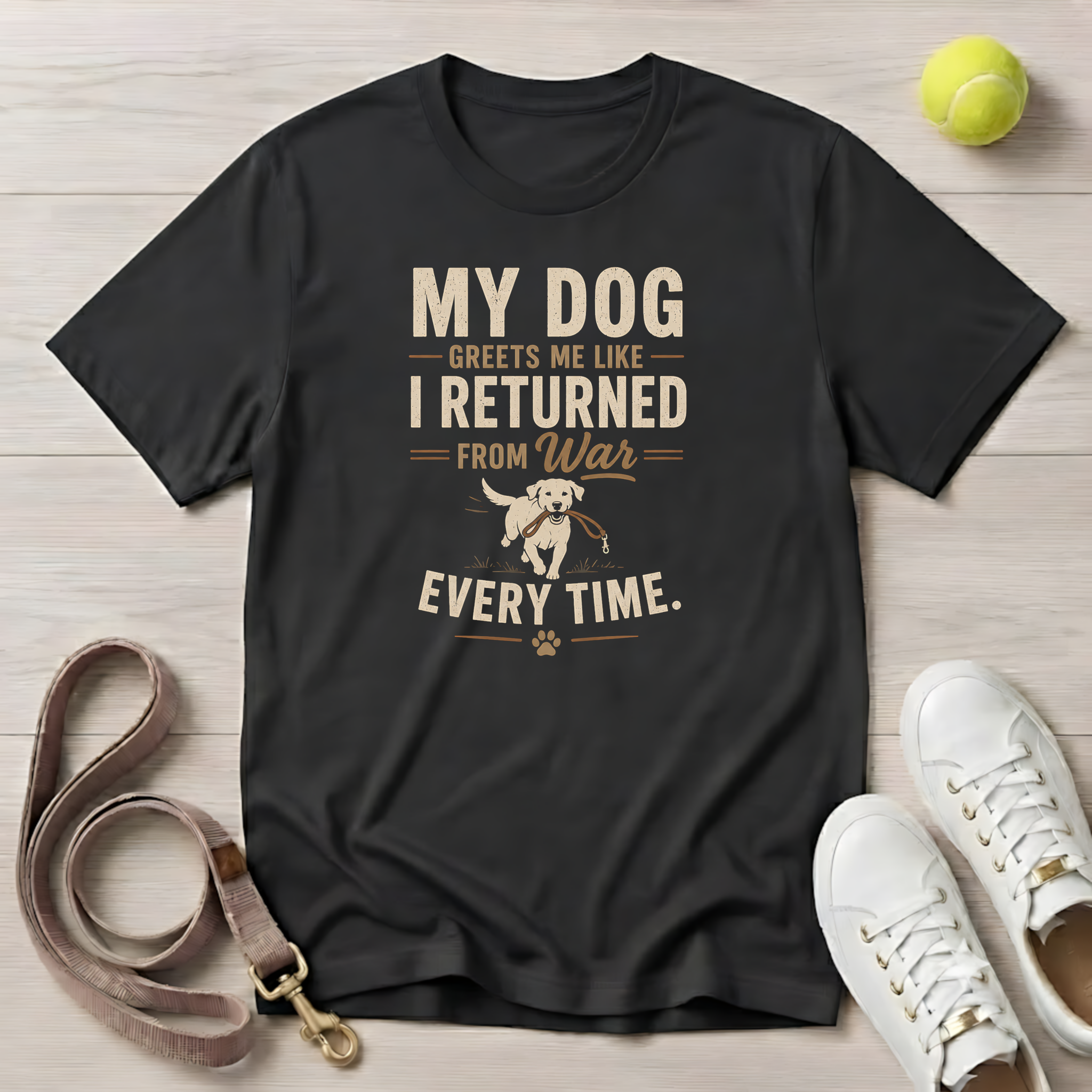 My Dog Greets Me, Comfort Colors T-Shirt