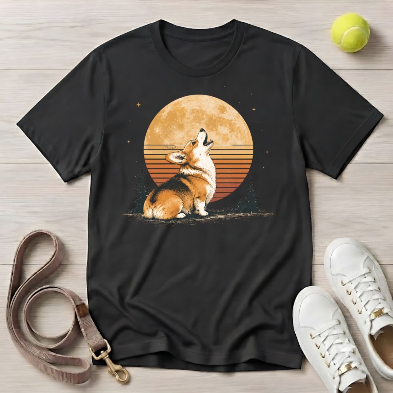Corgi Sunset Dog, Comfort Colors T-Shirt