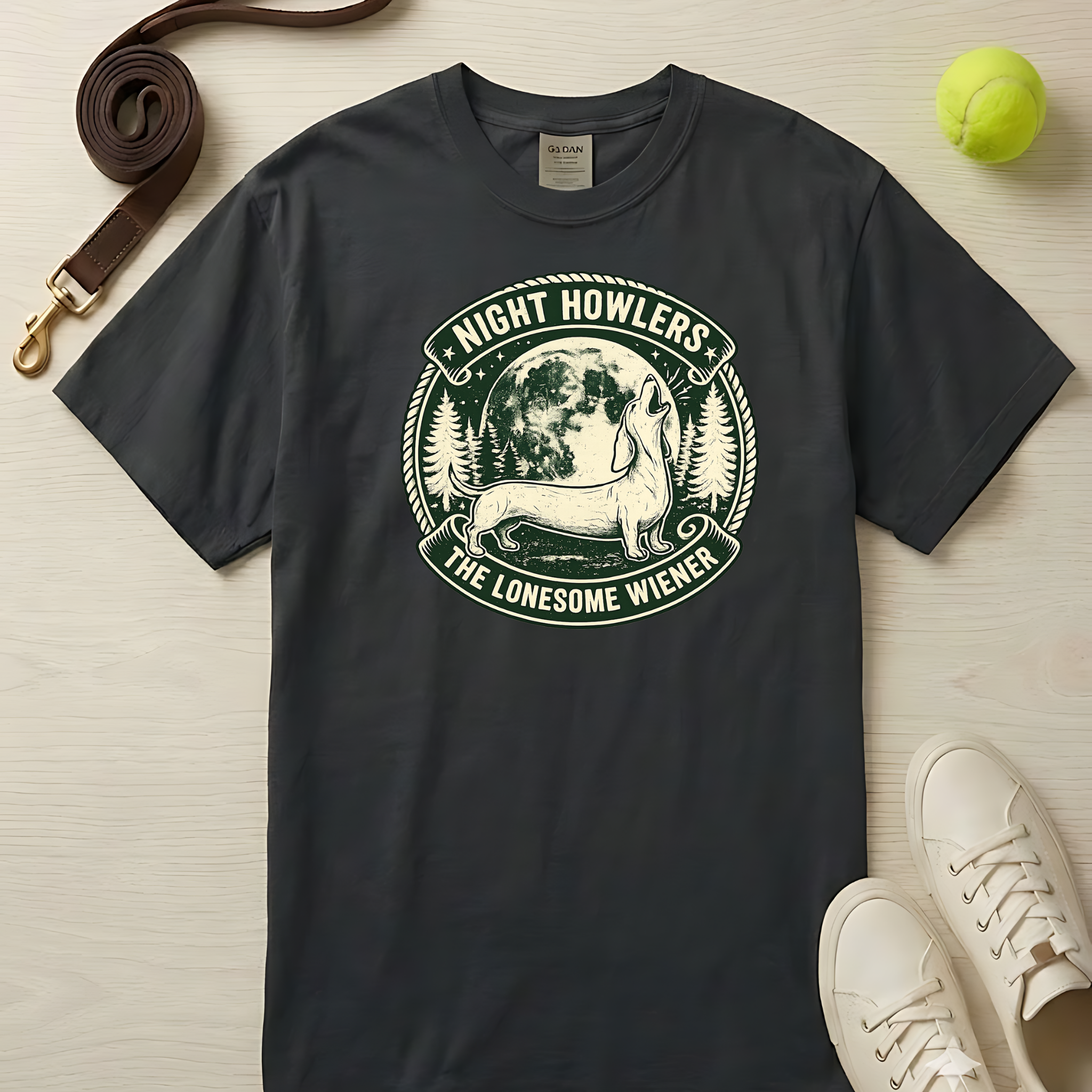 Night Howlers "The Lonesome Wiener" T-Shirt- Comfort Colors 1717