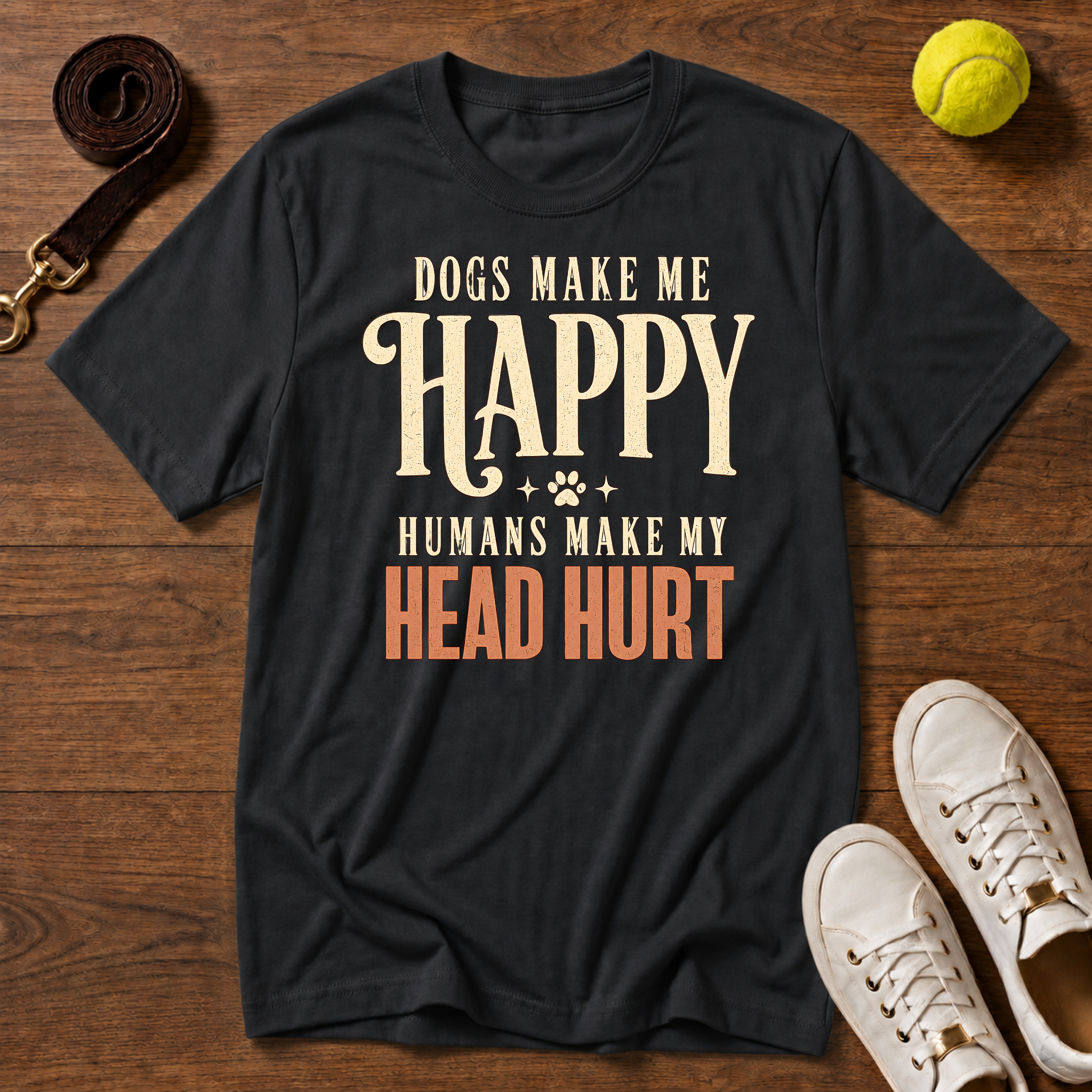 Dogs Make Me Happy T-Shirt – Comfort Colors
