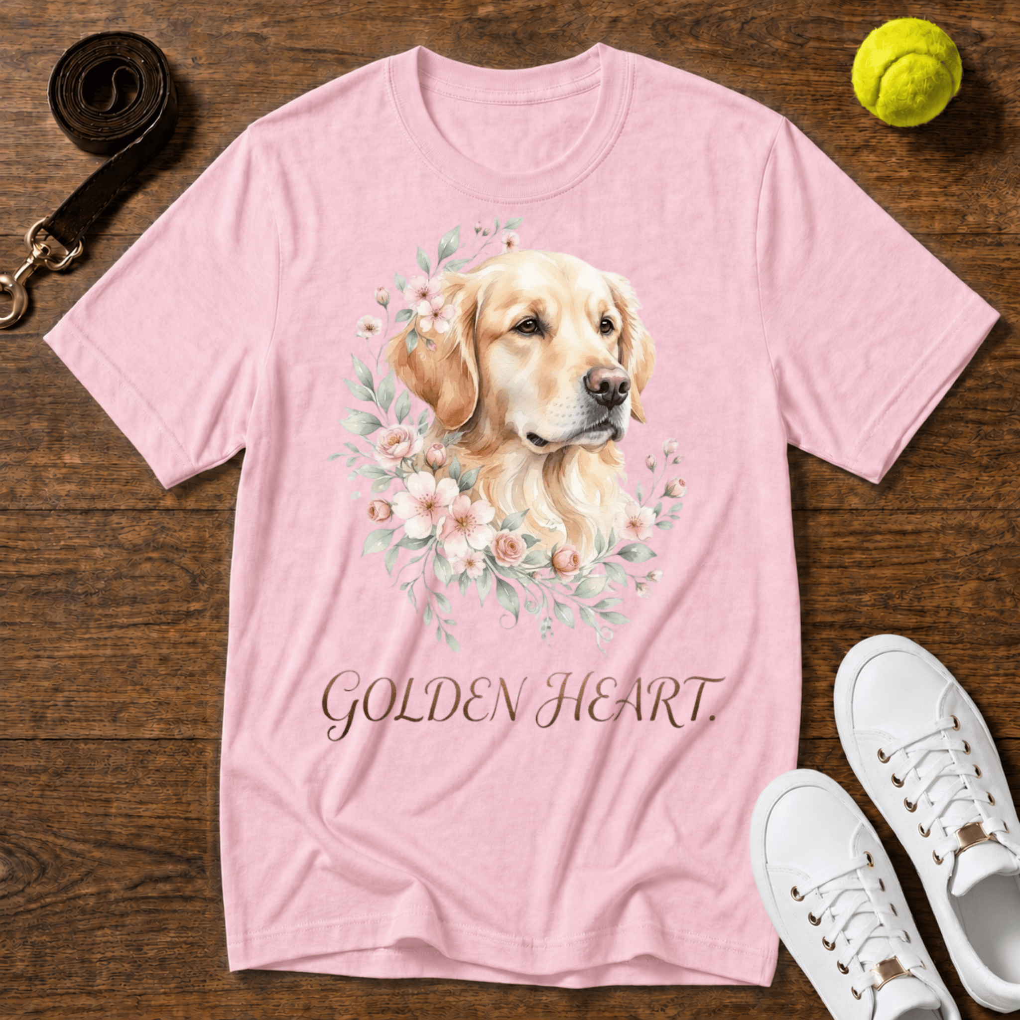 Golden Retriever Floral T-Shirt – Comfort Colors