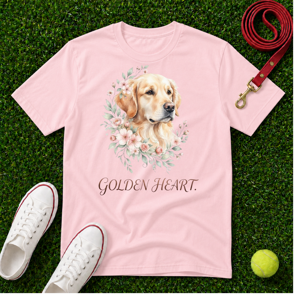 Golden Retriever Floral, Comfort Colors T-Shirt