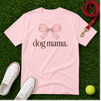 Dog Mama Tee — Pink Bow, Comfort Colors T-Shirt