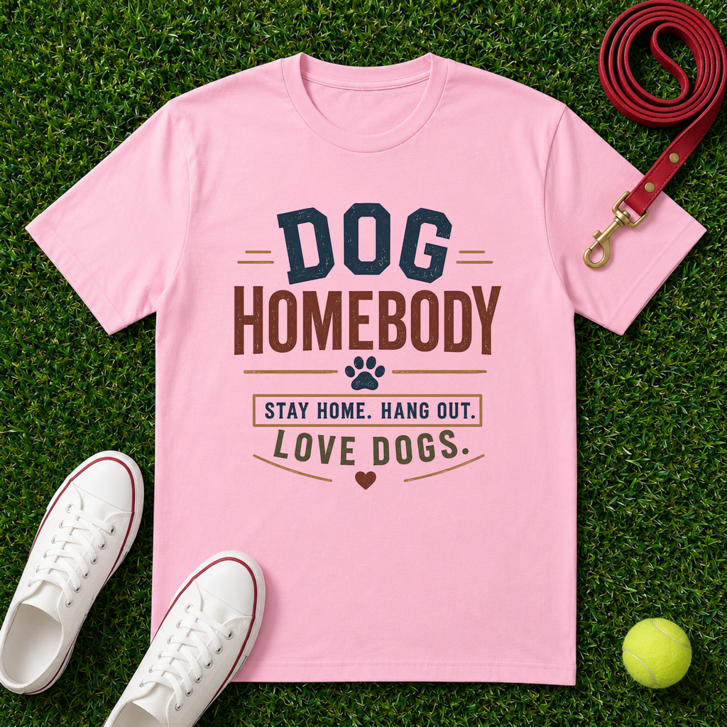 Dog Homebody T-Shirt — "Stay Home. Hang Out. Love Dogs." Comfort Colors 1717