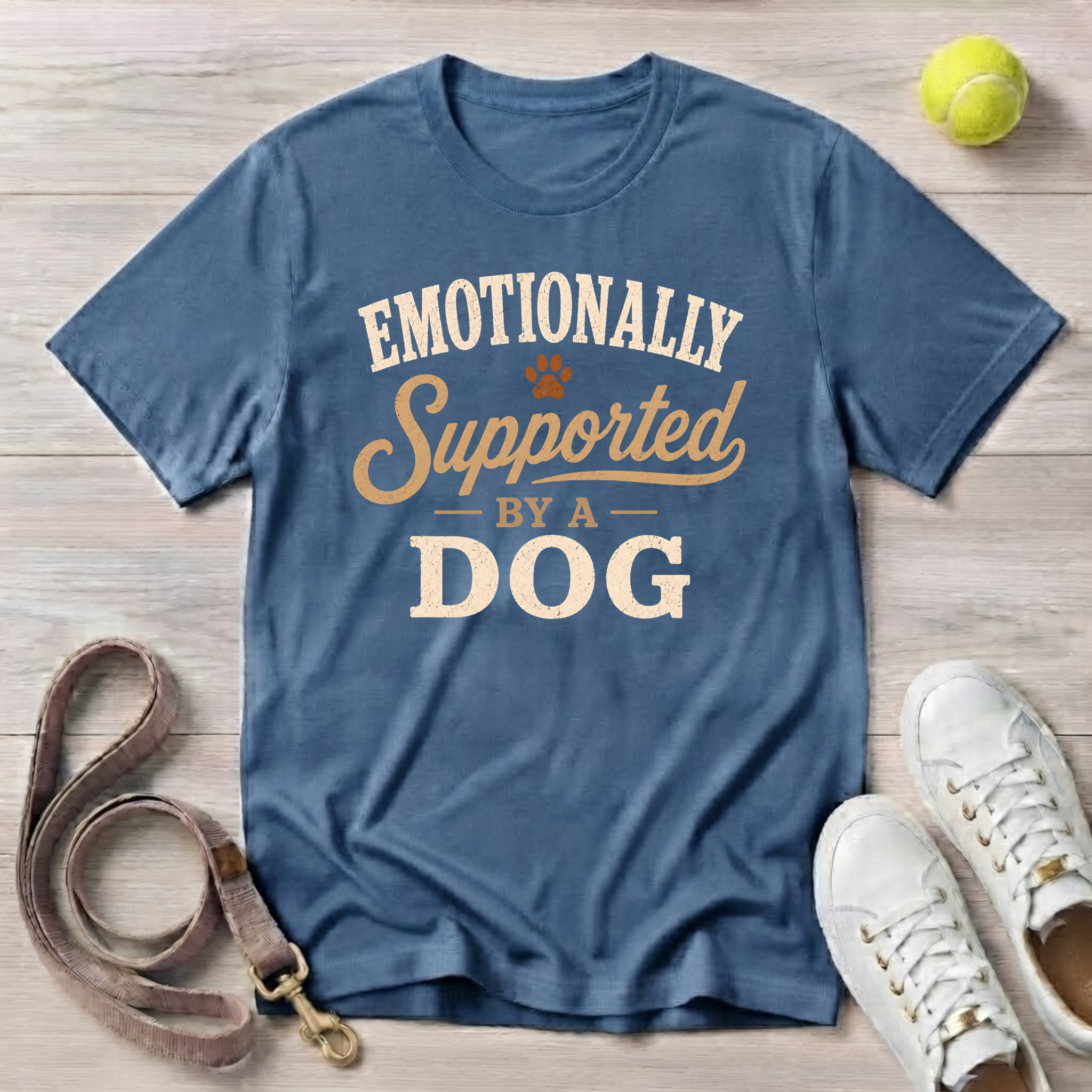 Emotionally Supported By A Dog T-Shirt - Comfort Colors 1717