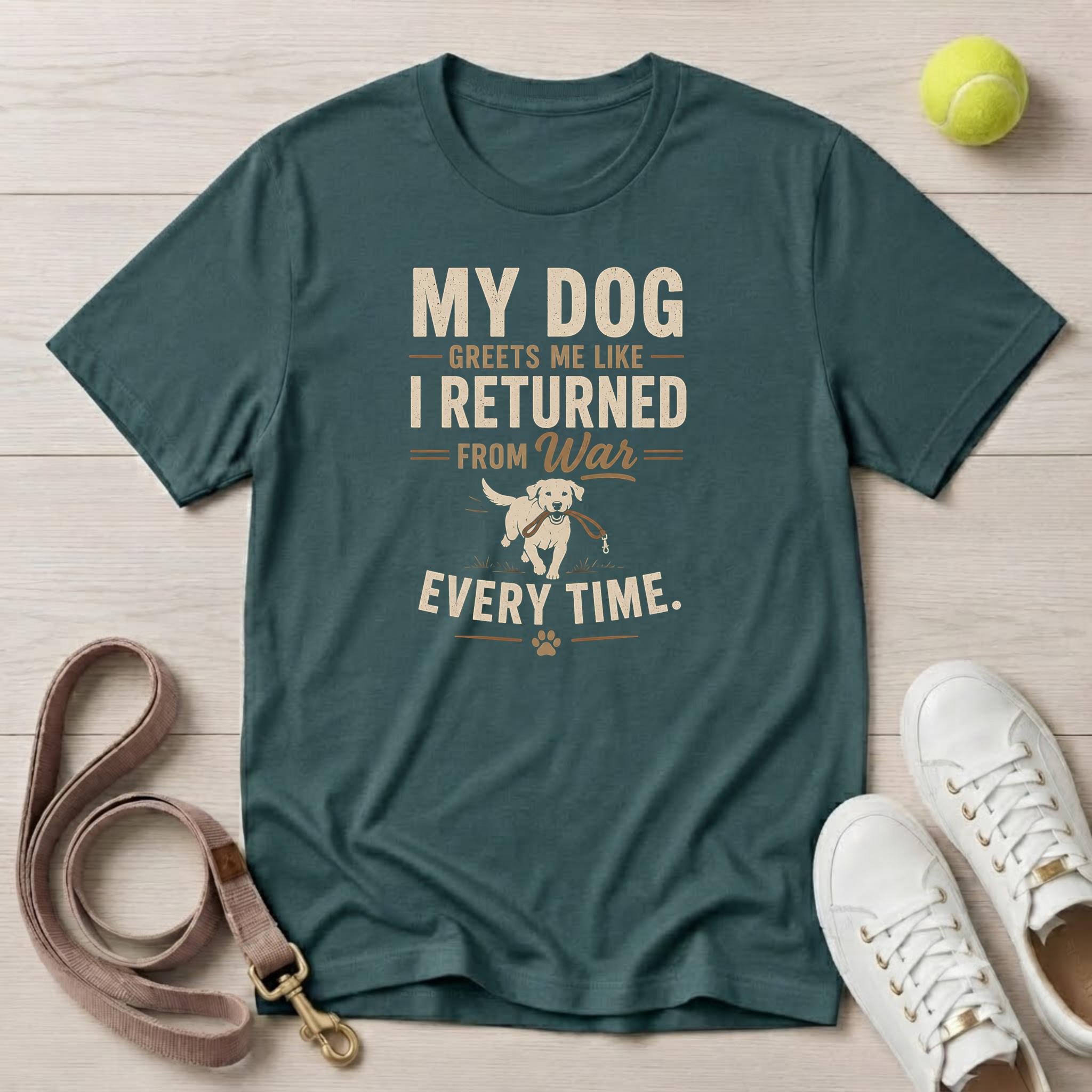 My Dog Greets Me, Comfort Colors T-Shirt