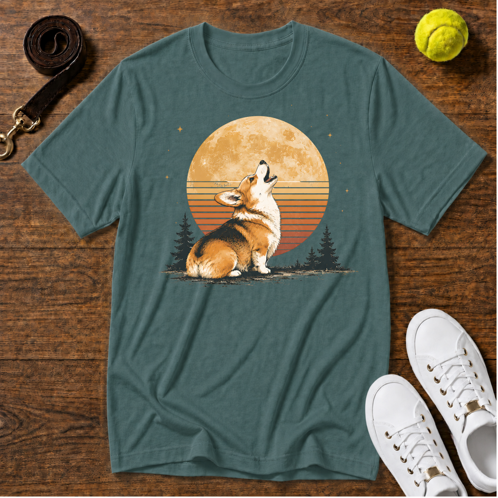 Corgi Sunset Dog T-Shirt – Comfort Colors