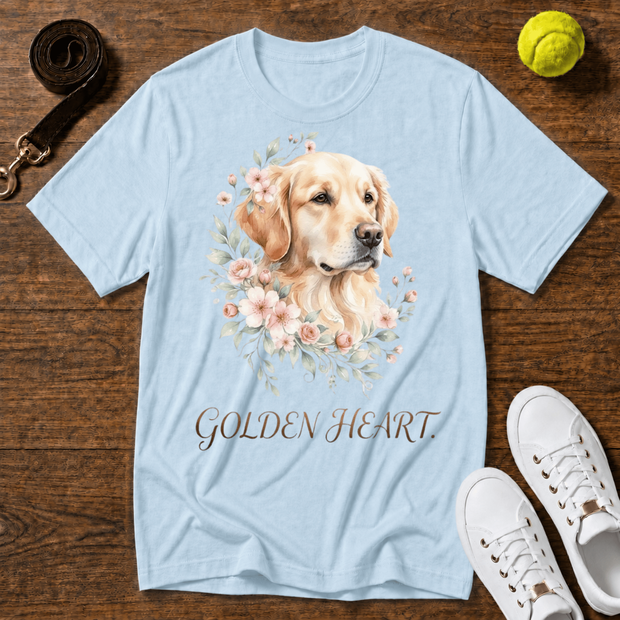 Golden Retriever Floral T-Shirt – Comfort Colors