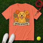 Golden Retriever Floral, Comfort Colors T-Shirt