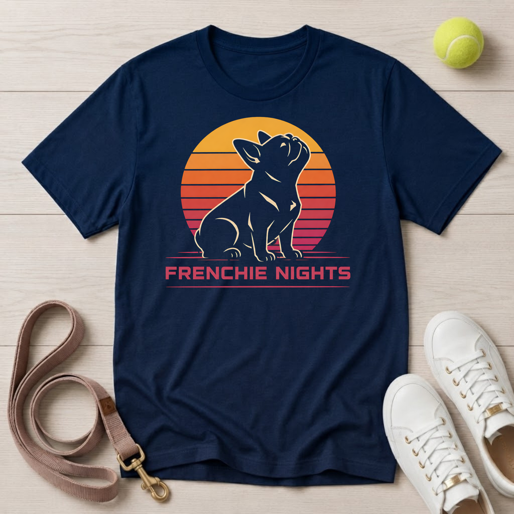 Frenchie Nights, Comfort Colors 1717- T-Shirt