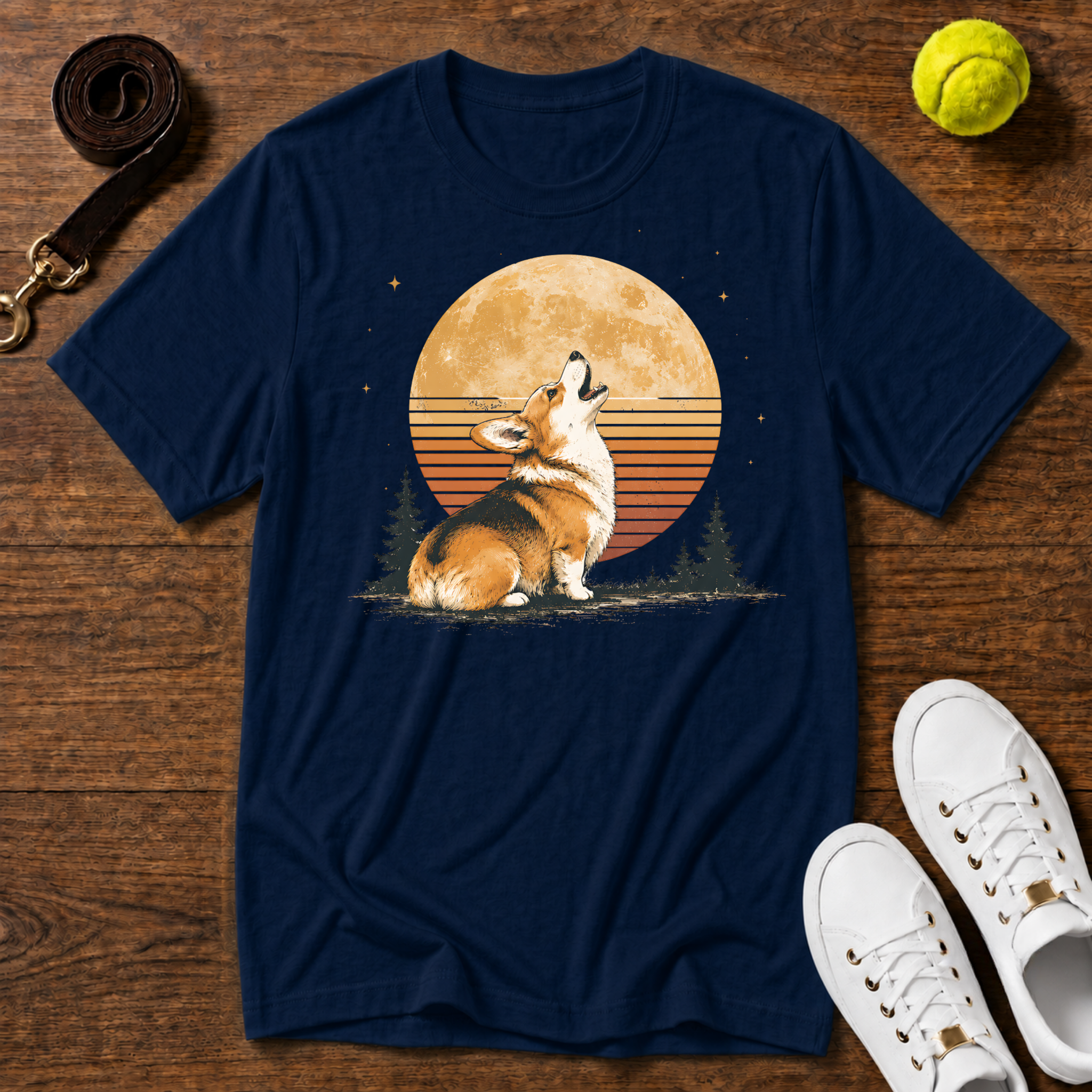 Corgi Sunset Dog T-Shirt – Comfort Colors