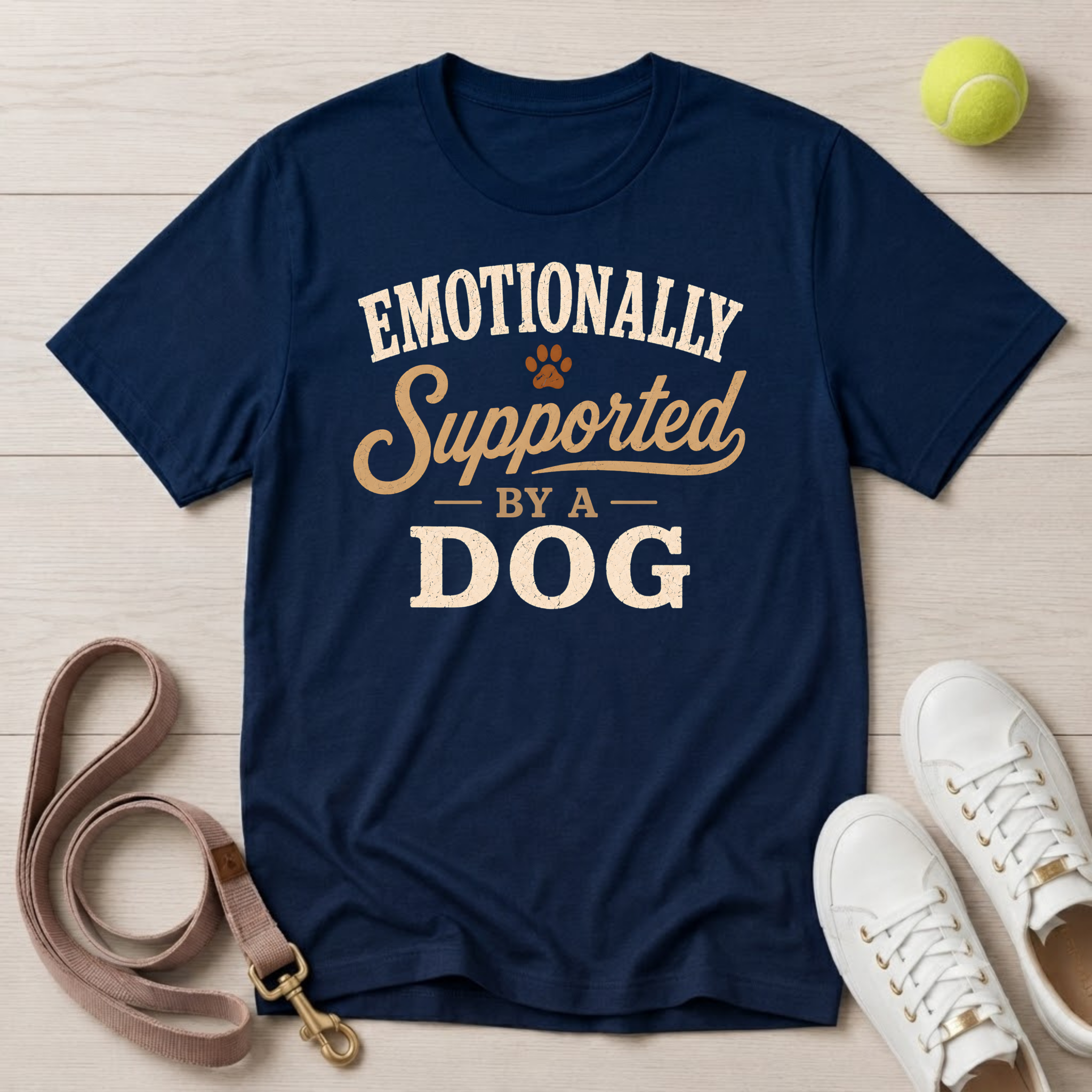 Emotionally Supported By A Dog T-Shirt - Comfort Colors 1717