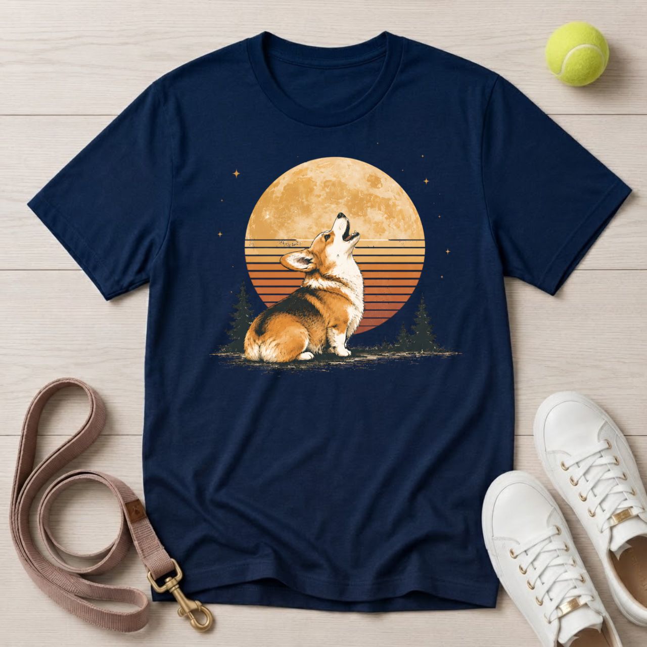 Corgi Sunset Dog, Comfort Colors T-Shirt