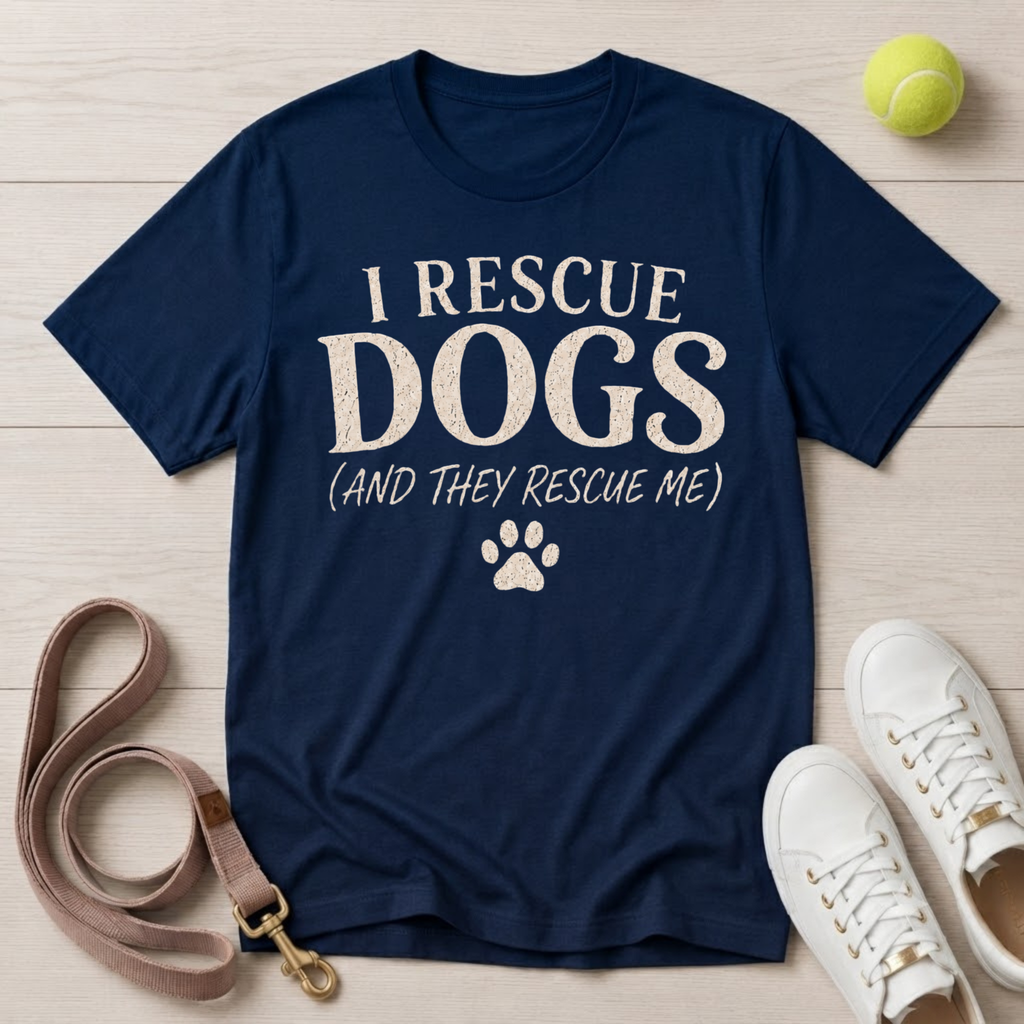 I Rescue Dogs and They Rescue Me, T-Shirt- Comfort Colors 1717