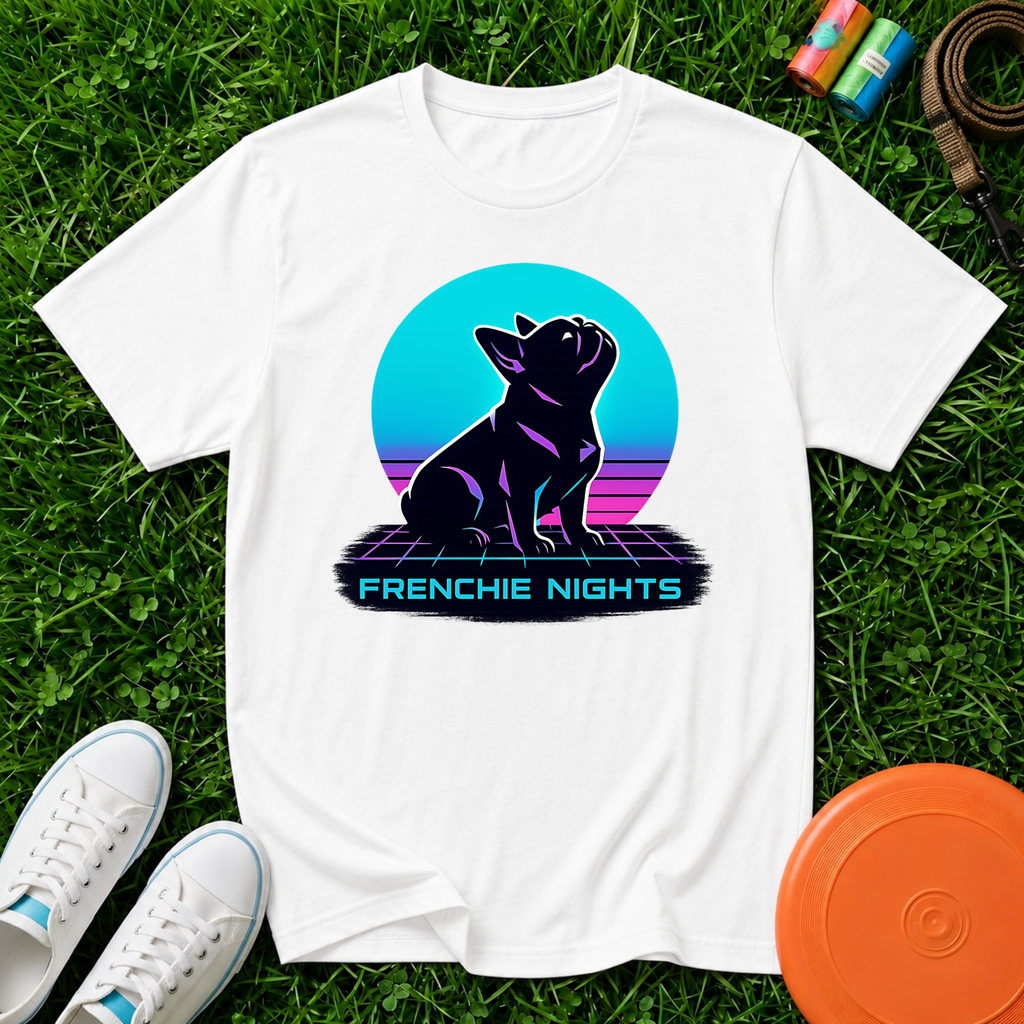 Frenchie Nights T‑Shirt, T-Shirt - Comfort Colors 1717