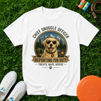 Chief Snuggle Officer Dog  – Reporting for Duty, T-Shirt- Comfort Colors 1717