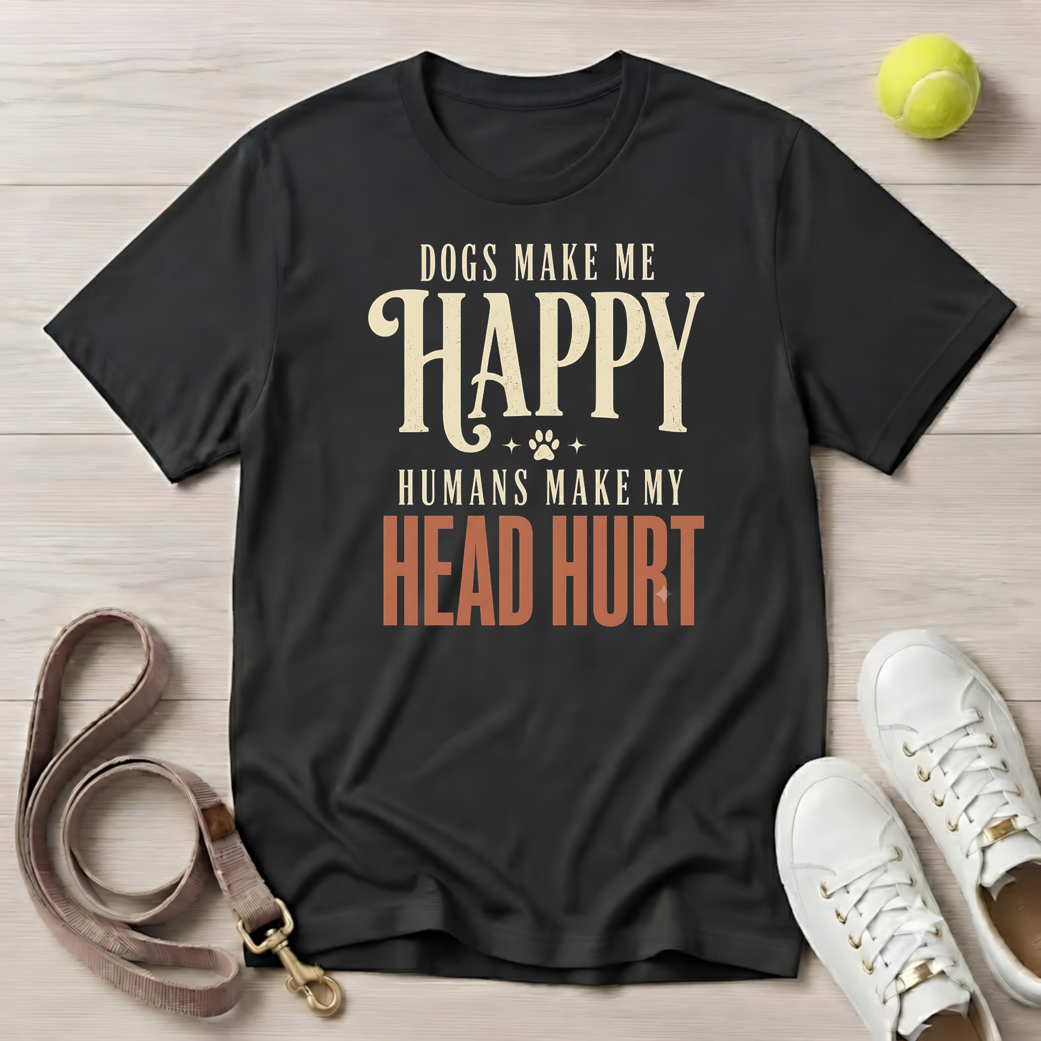 Dogs Make Me Happy, Comfort Colors T-Shirt