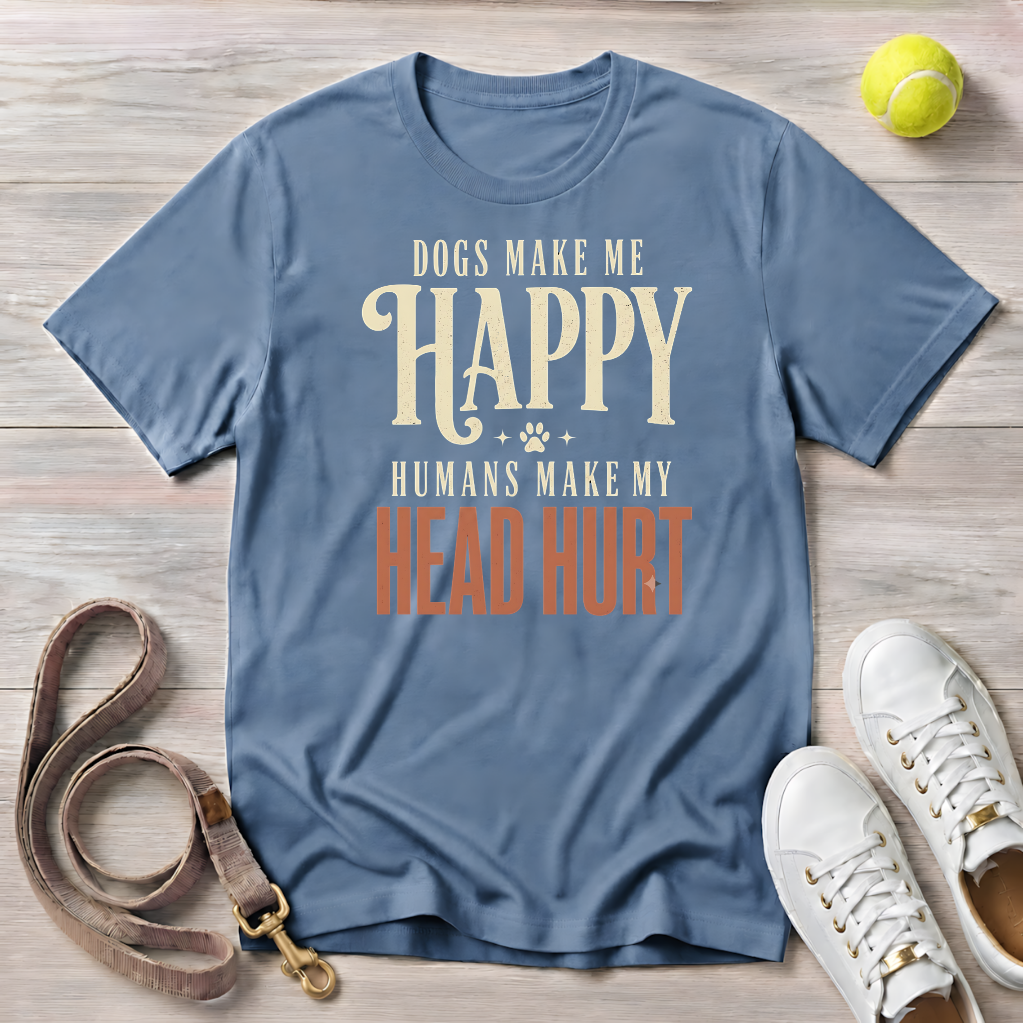 Dogs Make Me Happy, Comfort Colors T-Shirt
