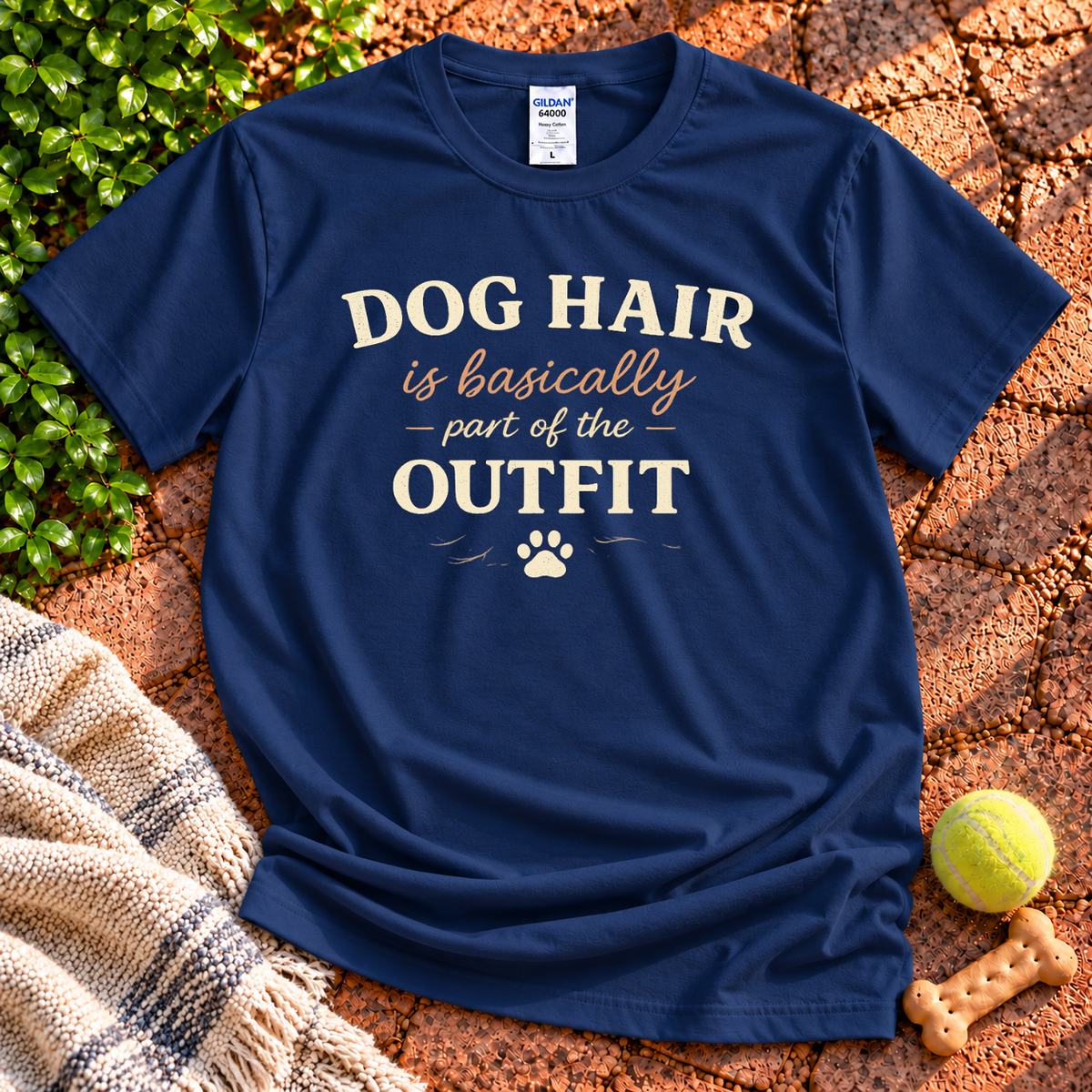 Part Of The Outfit dog graphic T-shirt in Navy – Gildan 64000 | Wigglebumms