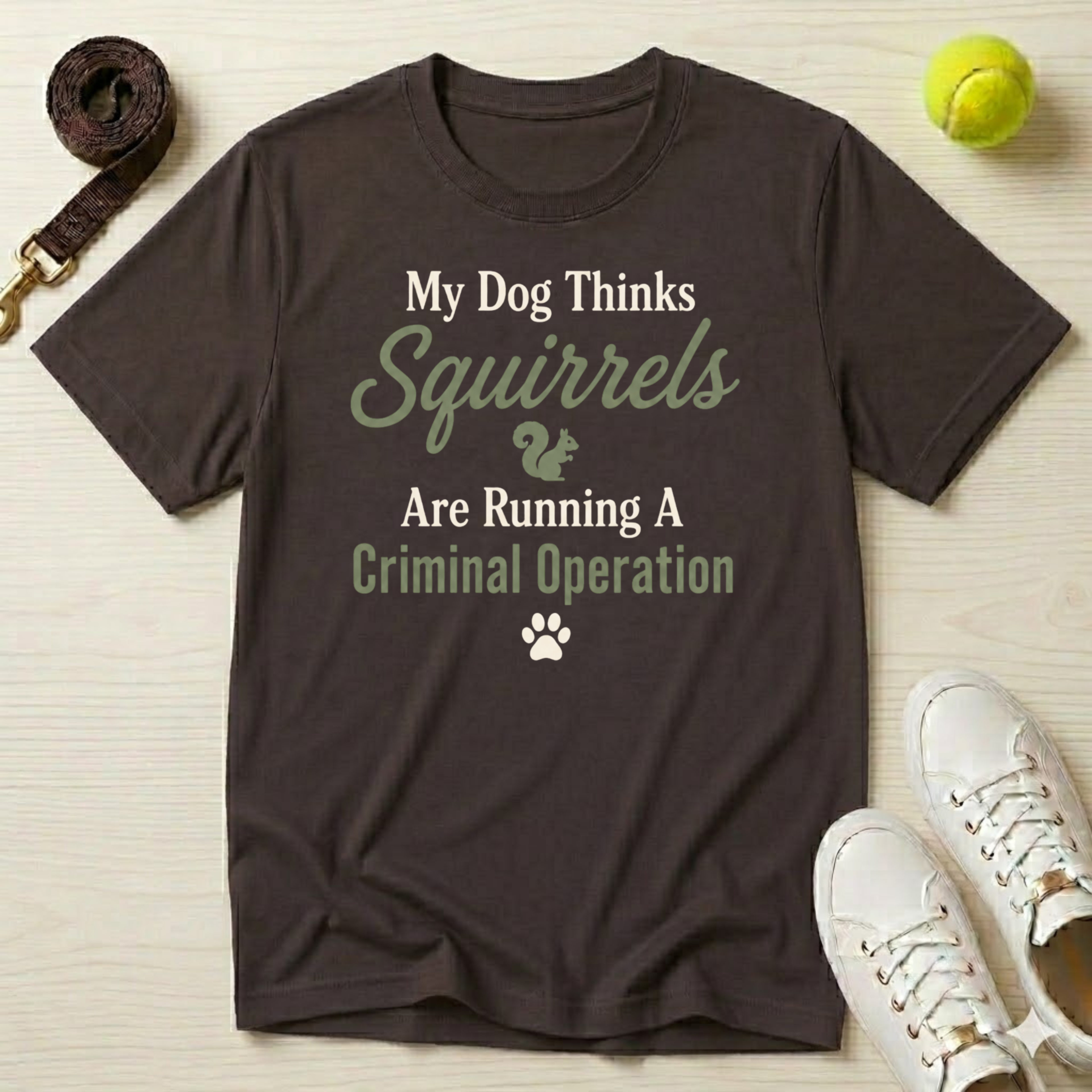 My Dog Thinks Squirrels Are Running A Criminal Operation- T Shirt