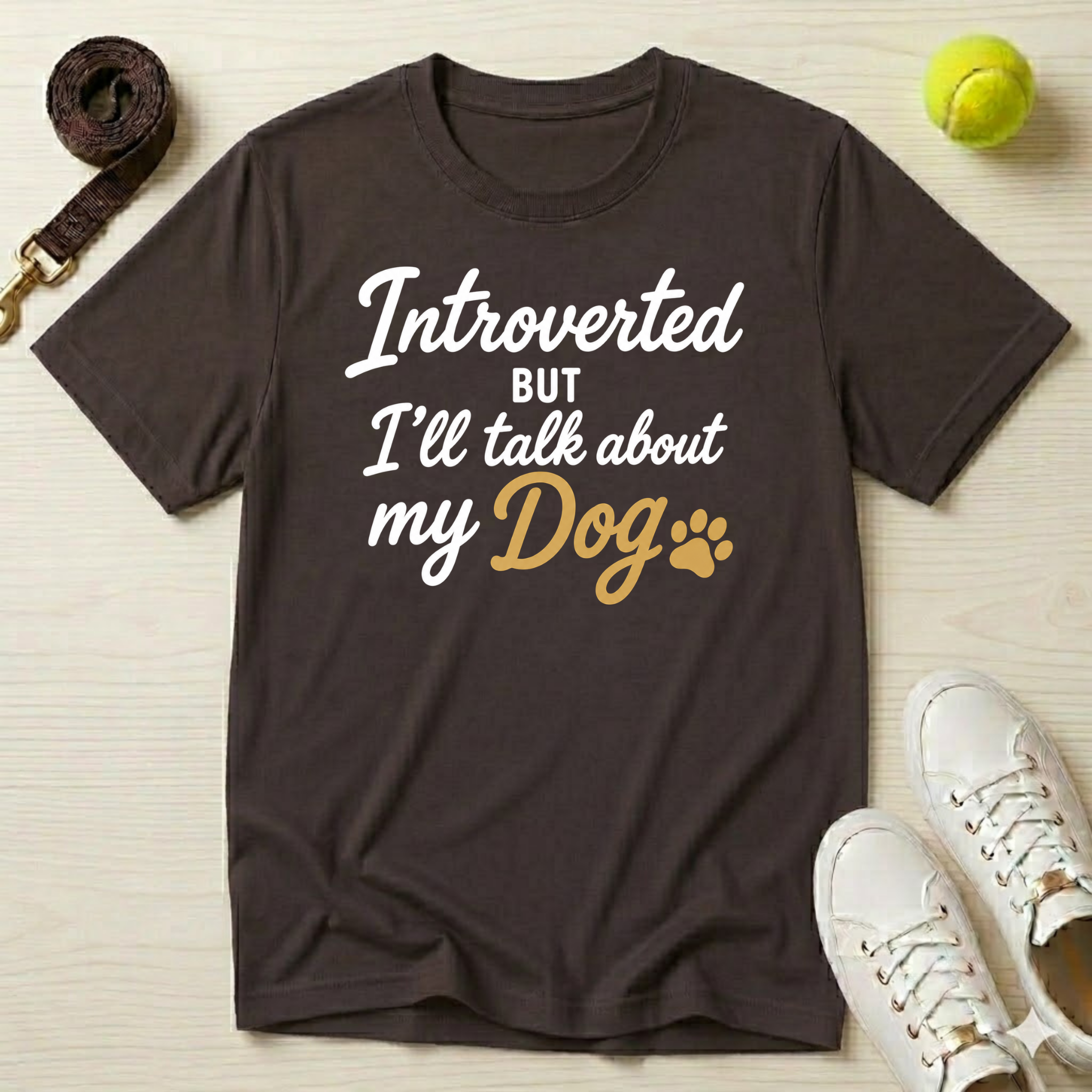 Introverted But I'll Talk About My Dog T-Shirt
