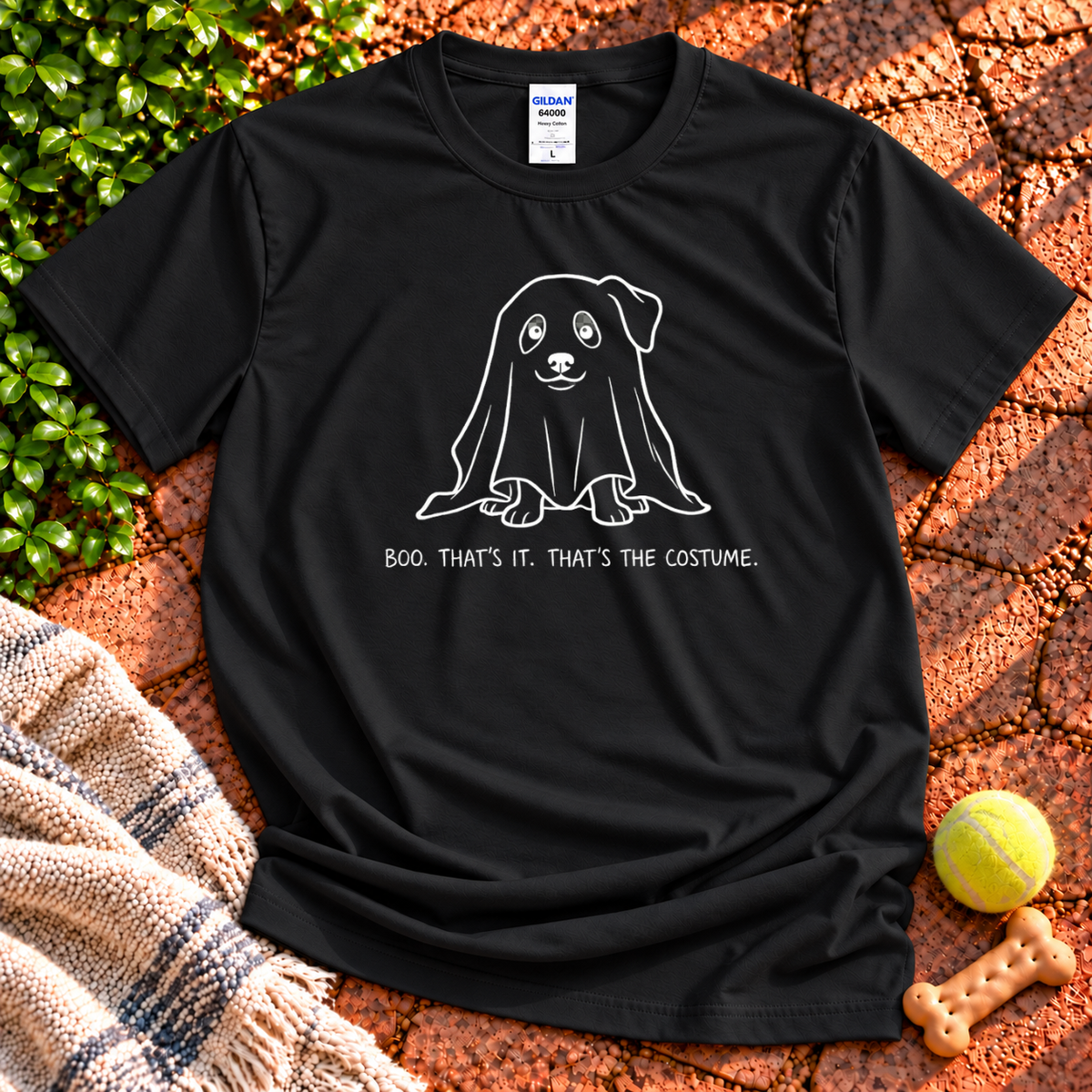 Boo dog lover graphic T-shirt in Black