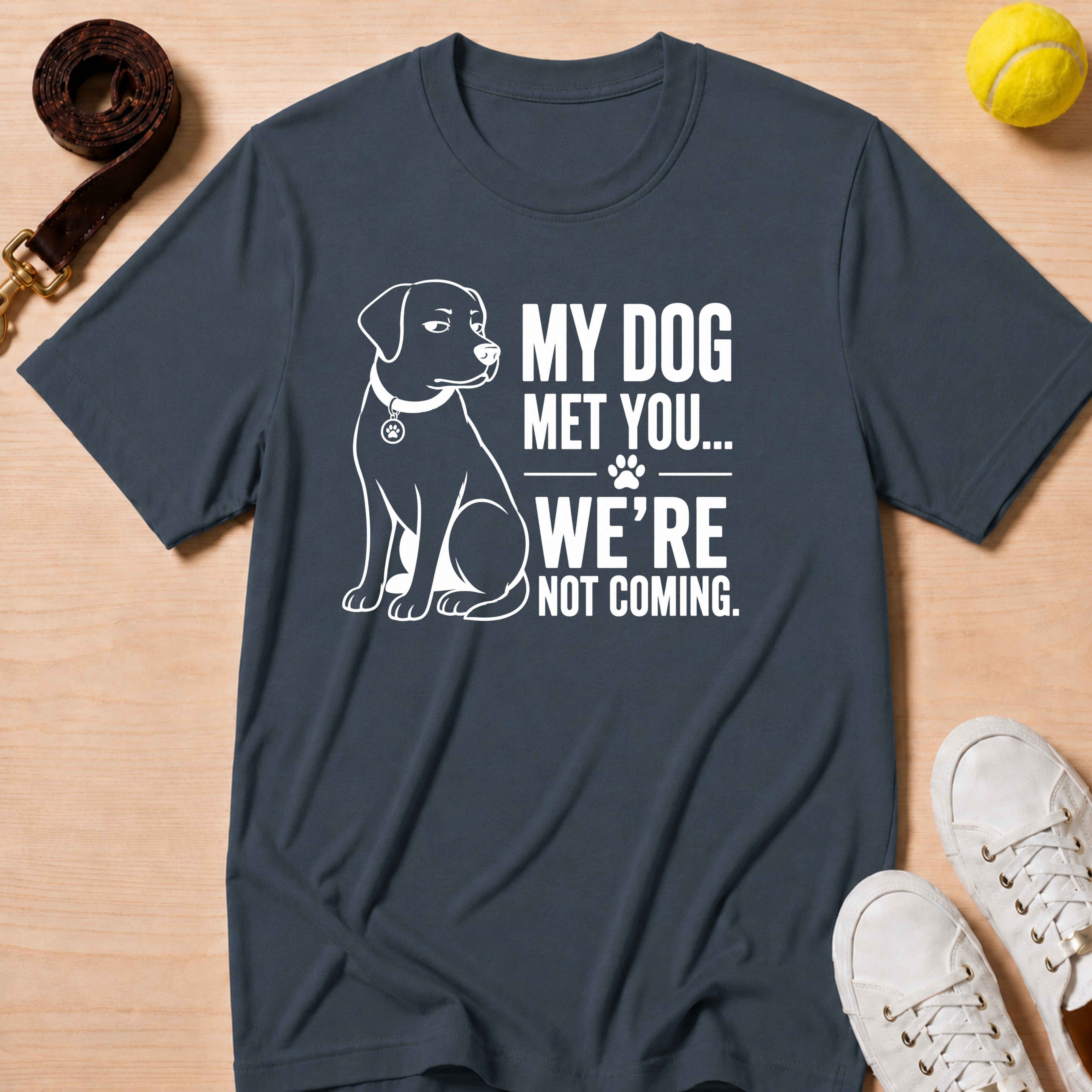 My Dog Met You..And We're Not Coming T-Shirt