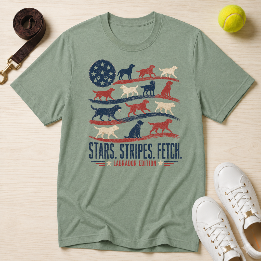 Stars. Stripes. Fetch. T-Shirt