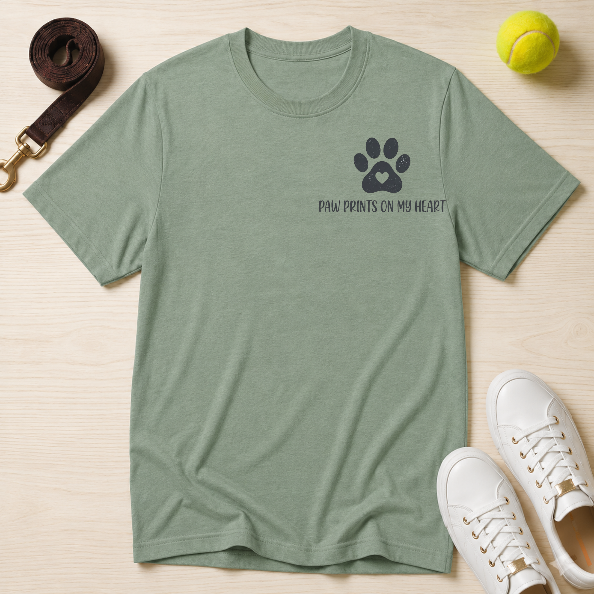Paw Prints T‑Shirt — Gildan Softstyle