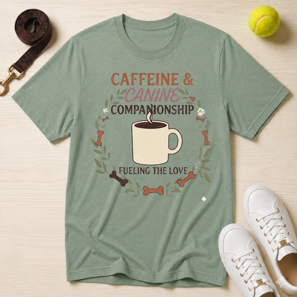 Caffeine & Canine T‑Shirt — Gildan Softstyle