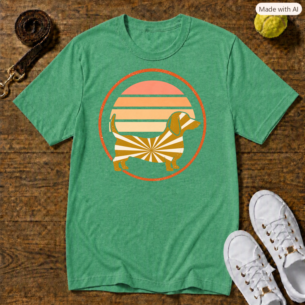 Dachshund Sunset T-Shirt – Gildan Softstyle