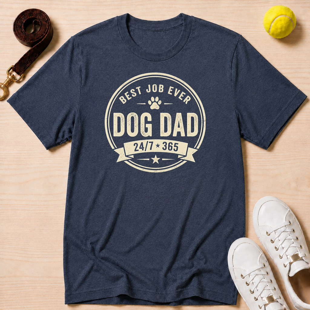 Best Job Ever. Dog Dad, T-Shirt