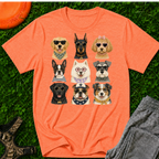 Cute Dogs Grid T‑Shirt